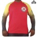 6001 CAMISA MANGA LONGA PROTEÇÃO UV 50+ VERMELHA COM DETALHES AMARELOS E PRETOS NAS MANGAS 